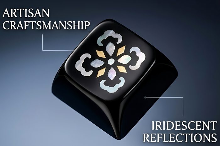 Mother of Pearl Mosaic Inlay Artisan Keycap, Traditional Shell Inlay Craft XDA Profile Keycap Compatible With Cherry MX Gateron Kailh All MX Mechanical Keyboard Switches - Image 18