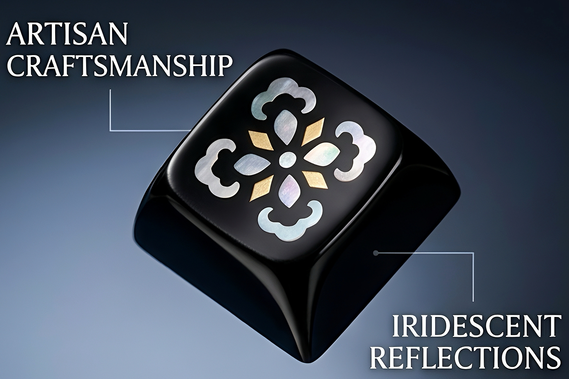 Mother of Pearl Mosaic Inlay Artisan Keycap, Traditional Shell Inlay Craft XDA Profile Keycap Compatible With Cherry MX Gateron Kailh All MX Mechanical Keyboard Switches - Image 18