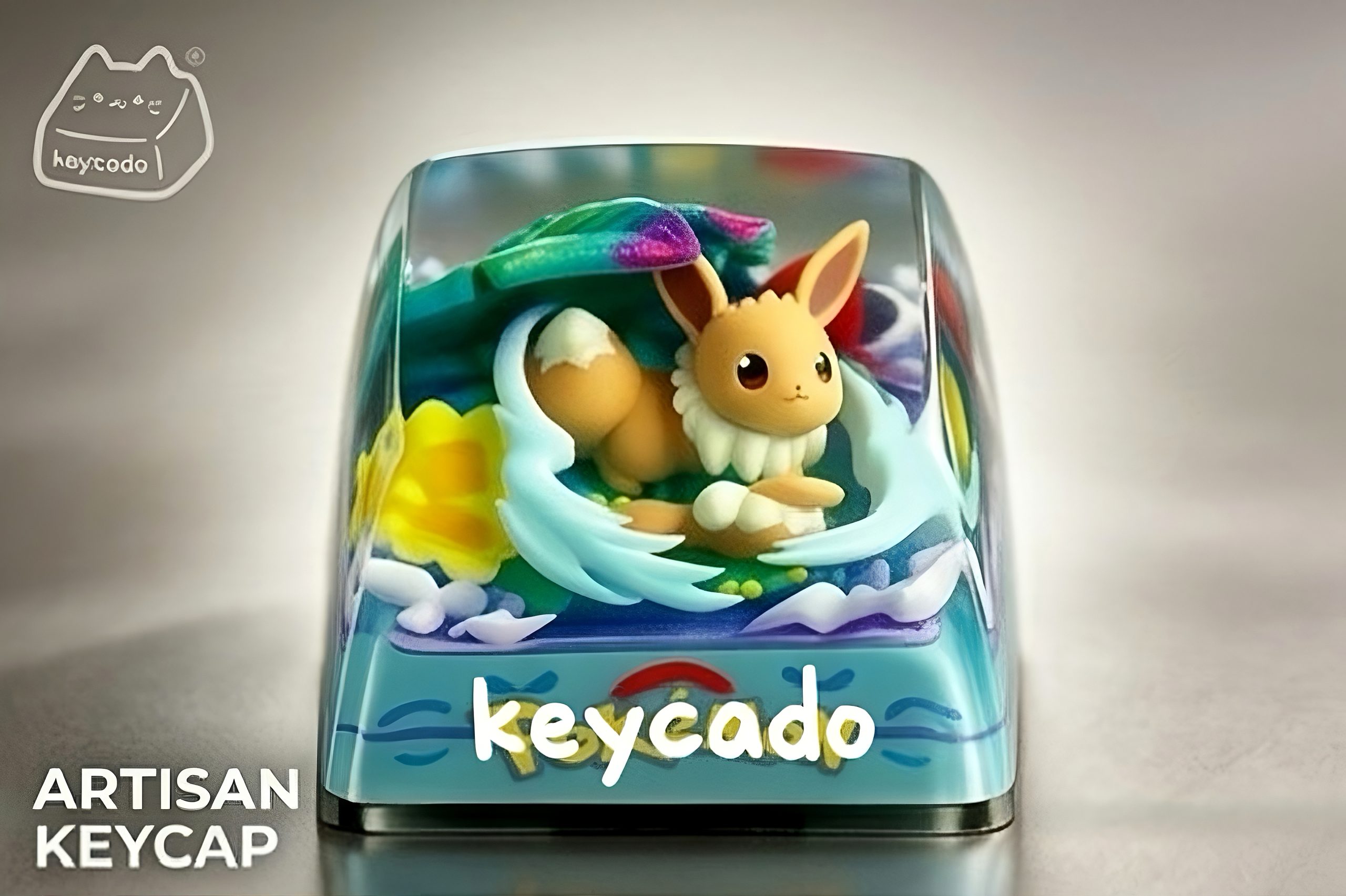 Pokemon 3D Resin Diorama Artisan Keycap, Handmade Scene Landscape Character Keycap For MX Mechanical Keyboard Switches - Image 30